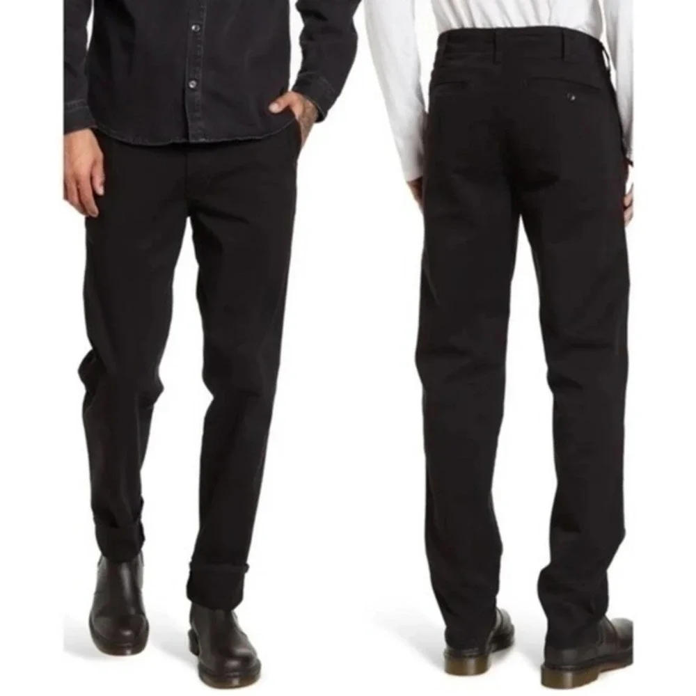 BLDWN‎ Men’s Modern Slim Solid Black Trouser Pants Size 30 NWT